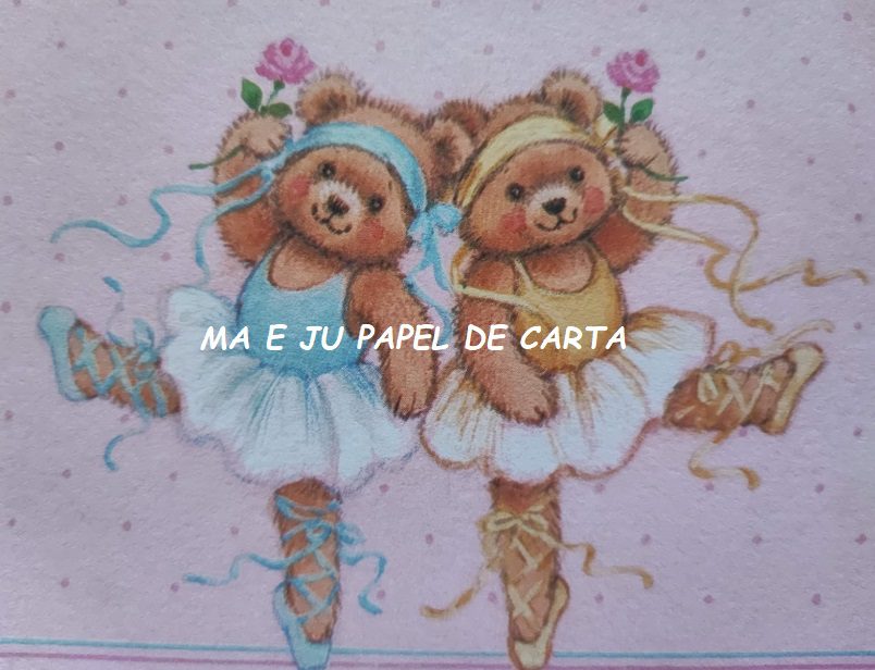 BICHINHOS BEAR CONJUNTO IMPORTADO = PAPEL + ENVELOPE + PAPEL MINI + POSTCARD – BI808 - Imagem 10
