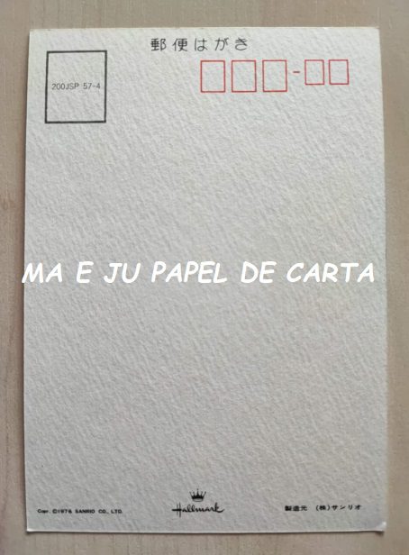POSTCARD SANRIO 1976 – HALLMARK IMPORTADO = PT242 - Imagem 3