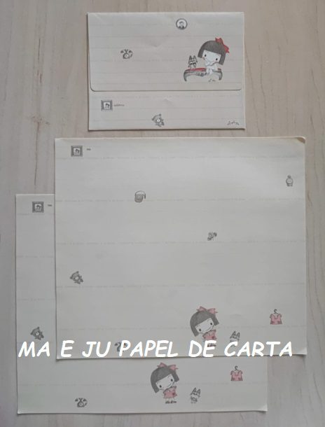 MENININHAS NAKAMURA SEIKO – ANGEL SONY CONJUNTO IMPORTADO = CAPA + PAPEL + ENVELOPE – DV69 - Imagem 6
