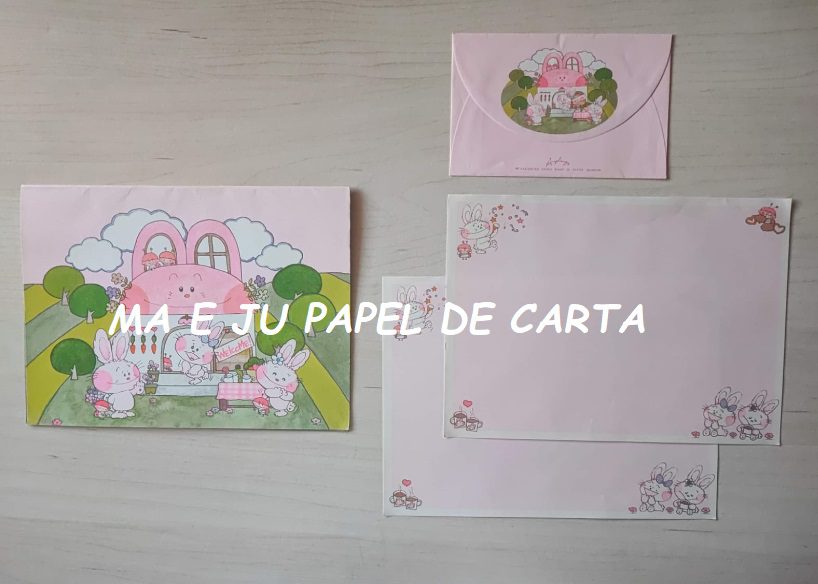 JOLLY RABBITS NAKAMURA SEIKO - ANGEL SONY CONJUNTO IMPORTADO = CAPA + PAPEL + ENVELOPE – DV71