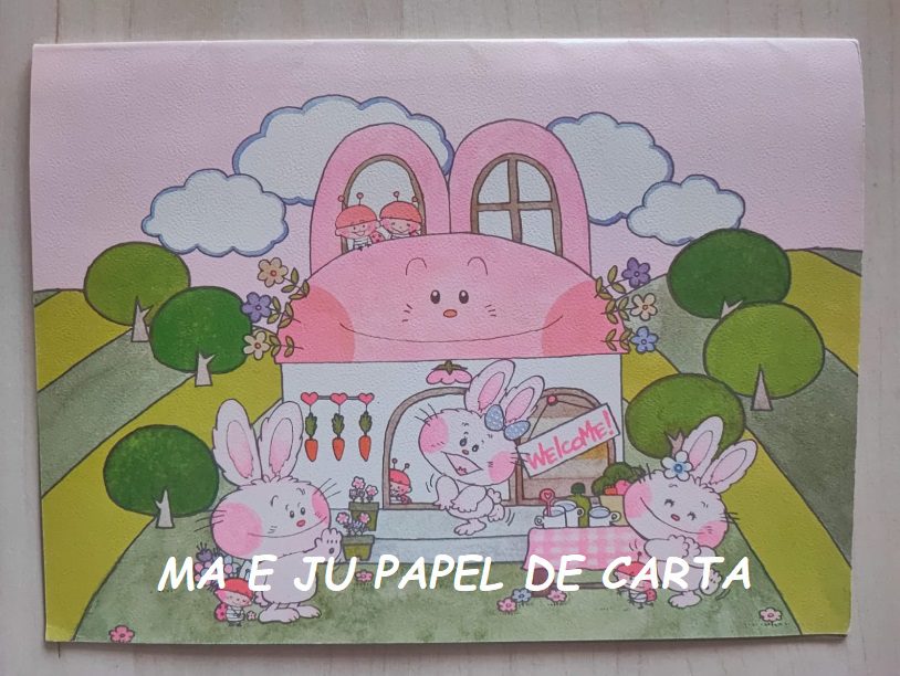 JOLLY RABBITS NAKAMURA SEIKO - ANGEL SONY CONJUNTO IMPORTADO = CAPA + PAPEL + ENVELOPE – DV71 - Imagem 2