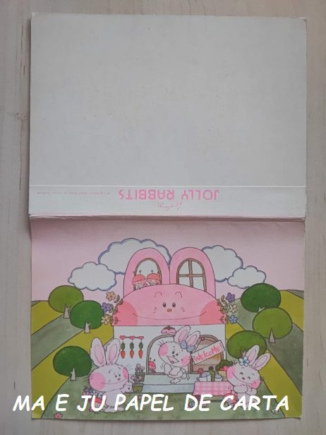 JOLLY RABBITS NAKAMURA SEIKO - ANGEL SONY CONJUNTO IMPORTADO = CAPA + PAPEL + ENVELOPE – DV71 - Imagem 4