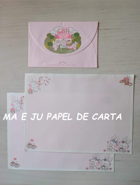 JOLLY RABBITS NAKAMURA SEIKO - ANGEL SONY CONJUNTO IMPORTADO = CAPA + PAPEL + ENVELOPE – DV71 - Imagem 6