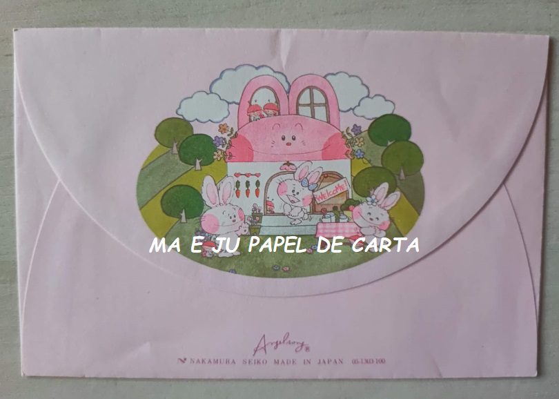 JOLLY RABBITS NAKAMURA SEIKO - ANGEL SONY CONJUNTO IMPORTADO = CAPA + PAPEL + ENVELOPE – DV71 - Imagem 9