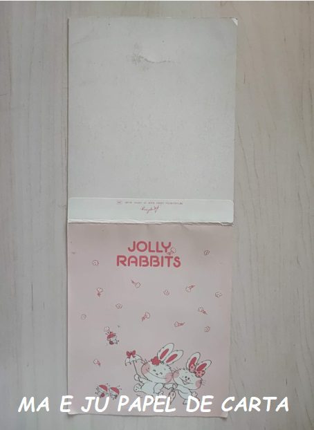 JOLLY RABBITS NAKAMURA SEIKO – ANGEL SONY CONJUNTO IMPORTADO = CAPA + PAPEL + ENVELOPE – DV73 - Imagem 4