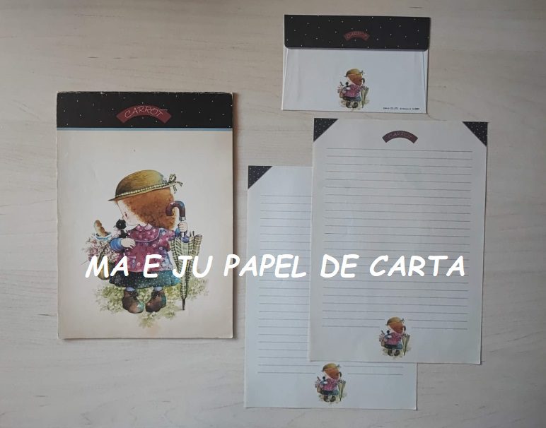 MENININHAS CARROT – SAN-X CHIZURU CONJUNTO IMPORTADO = CAPA + PAPEL + ENVELOPE – DV76