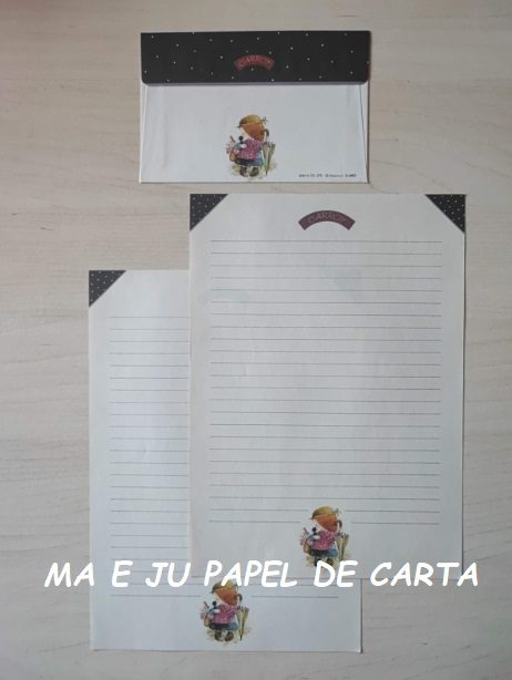 MENININHAS CARROT – SAN-X CHIZURU CONJUNTO IMPORTADO = CAPA + PAPEL + ENVELOPE – DV76 - Imagem 6
