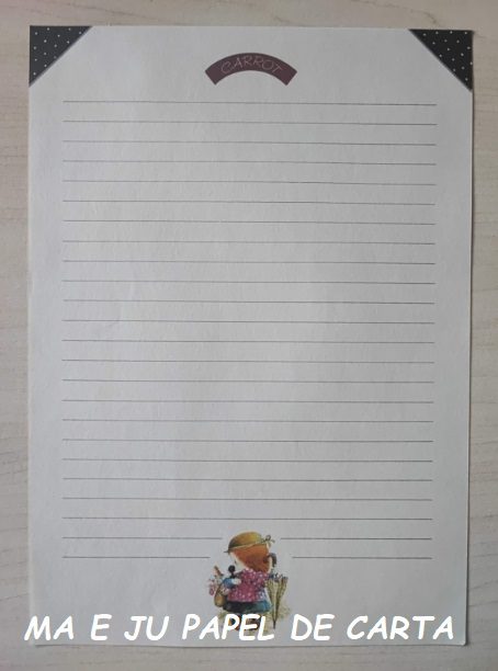 MENININHAS CARROT – SAN-X CHIZURU CONJUNTO IMPORTADO = CAPA + PAPEL + ENVELOPE – DV76 - Imagem 7