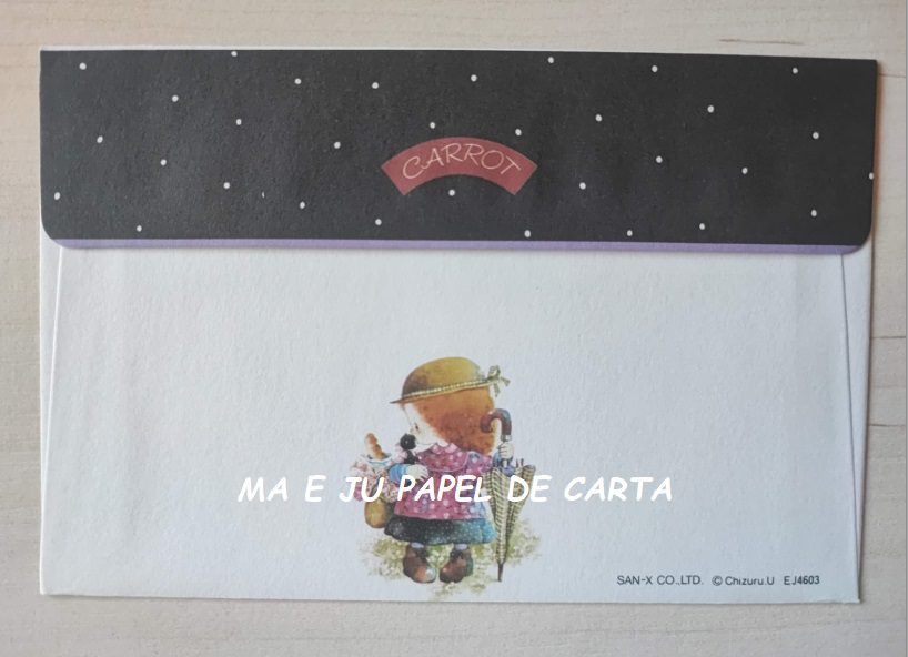 MENININHAS CARROT – SAN-X CHIZURU CONJUNTO IMPORTADO = CAPA + PAPEL + ENVELOPE – DV76 - Imagem 9