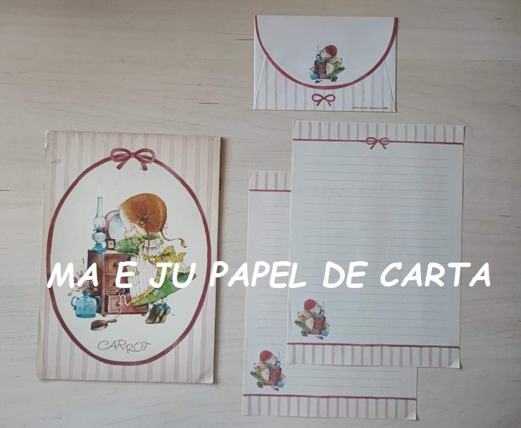 MENININHAS CARROT – SAN-X CHIZURU CONJUNTO IMPORTADO = CAPA + PAPEL + ENVELOPE – DV78
