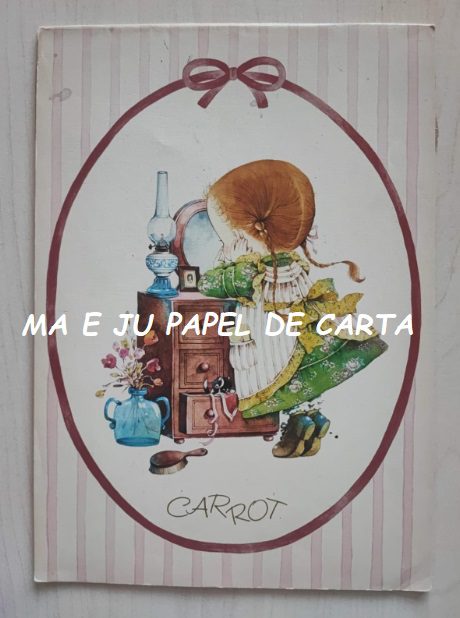 MENININHAS CARROT – SAN-X CHIZURU CONJUNTO IMPORTADO = CAPA + PAPEL + ENVELOPE – DV78 - Imagem 2