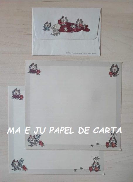 CAT NAKAMURA SEIKO – ANGEL SONY CONJUNTO IMPORTADO = CAPA + PAPEL + ENVELOPE – DV86 - Imagem 6